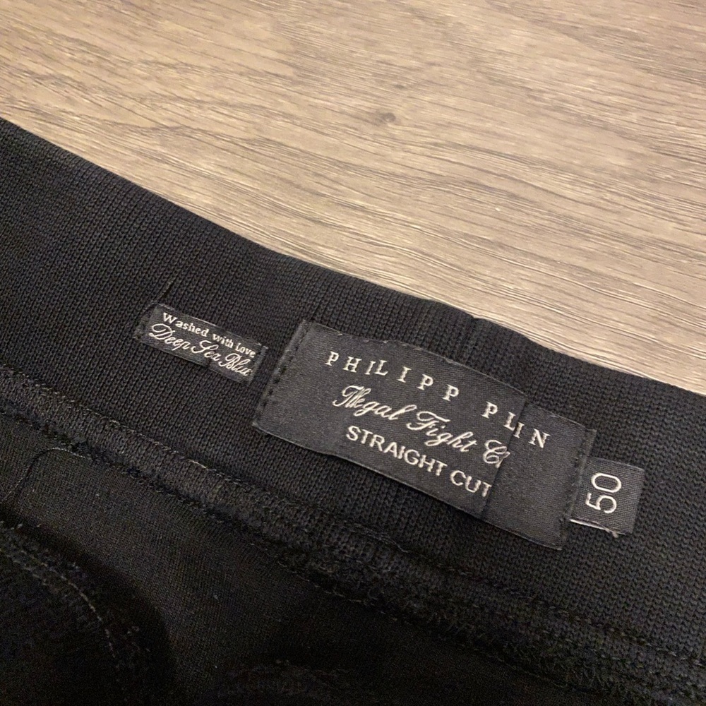 Philipp Plein Black Straight Cut Pants image 3